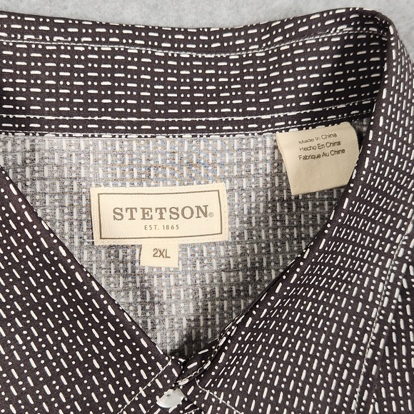 Stetson Shirt Mens 2XL Western Pearl Snap Long Sleeve Cowboy Rodeo - Picture 4 of 11